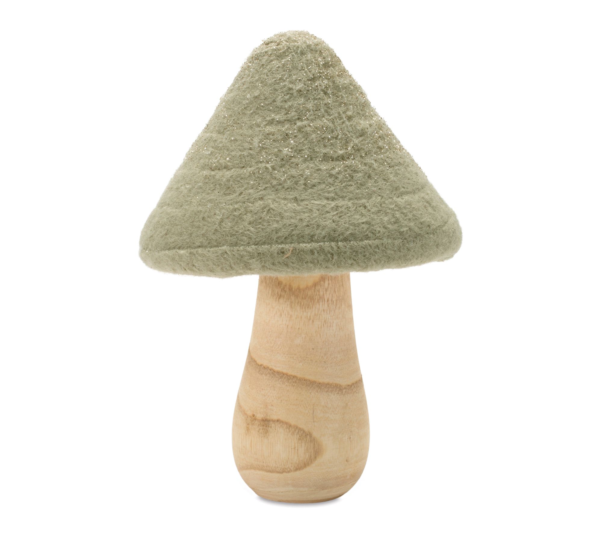 Melrose Glittered Wool Mushroom Decor (Set of 2)