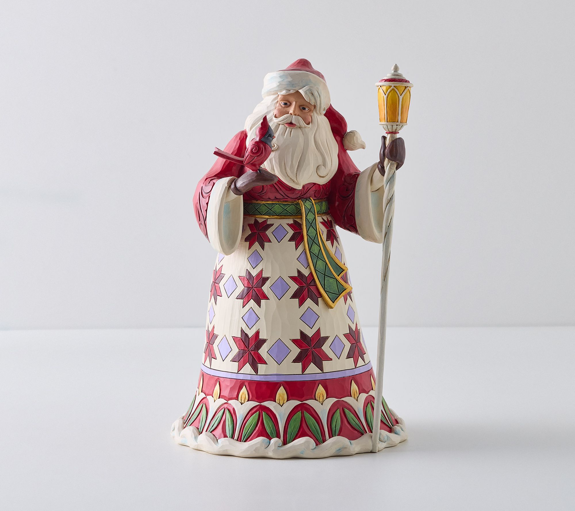 Jim Shore Heartwood Creek Santa Cardinal on Hand Figurine