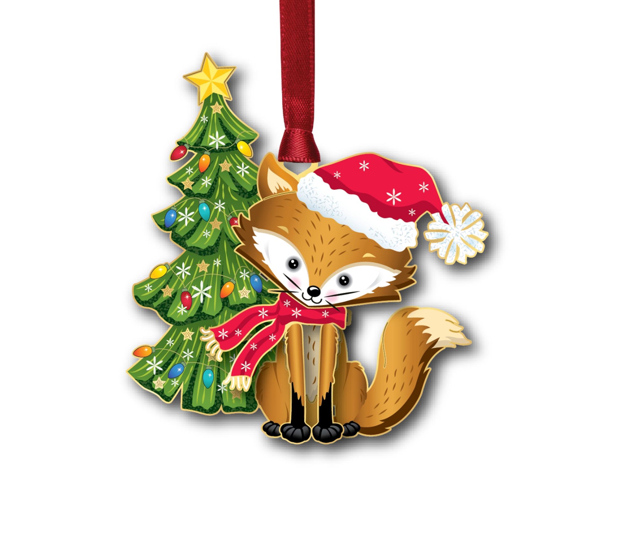 Beacon Designs Holiday Fox Ornament