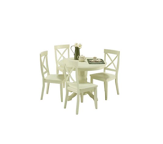 Home Styles Round Pedestal Dining Table -  WhitFinish
