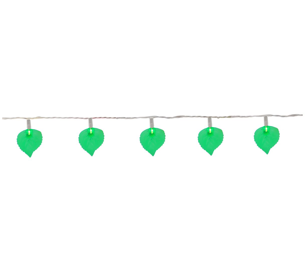 Northlight 10-Count Green Leaf Patio Novelty Liht Set 6ft