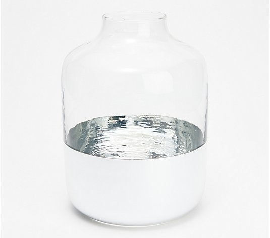 11" Silver Glass Dipped Vase by Lauren McBride