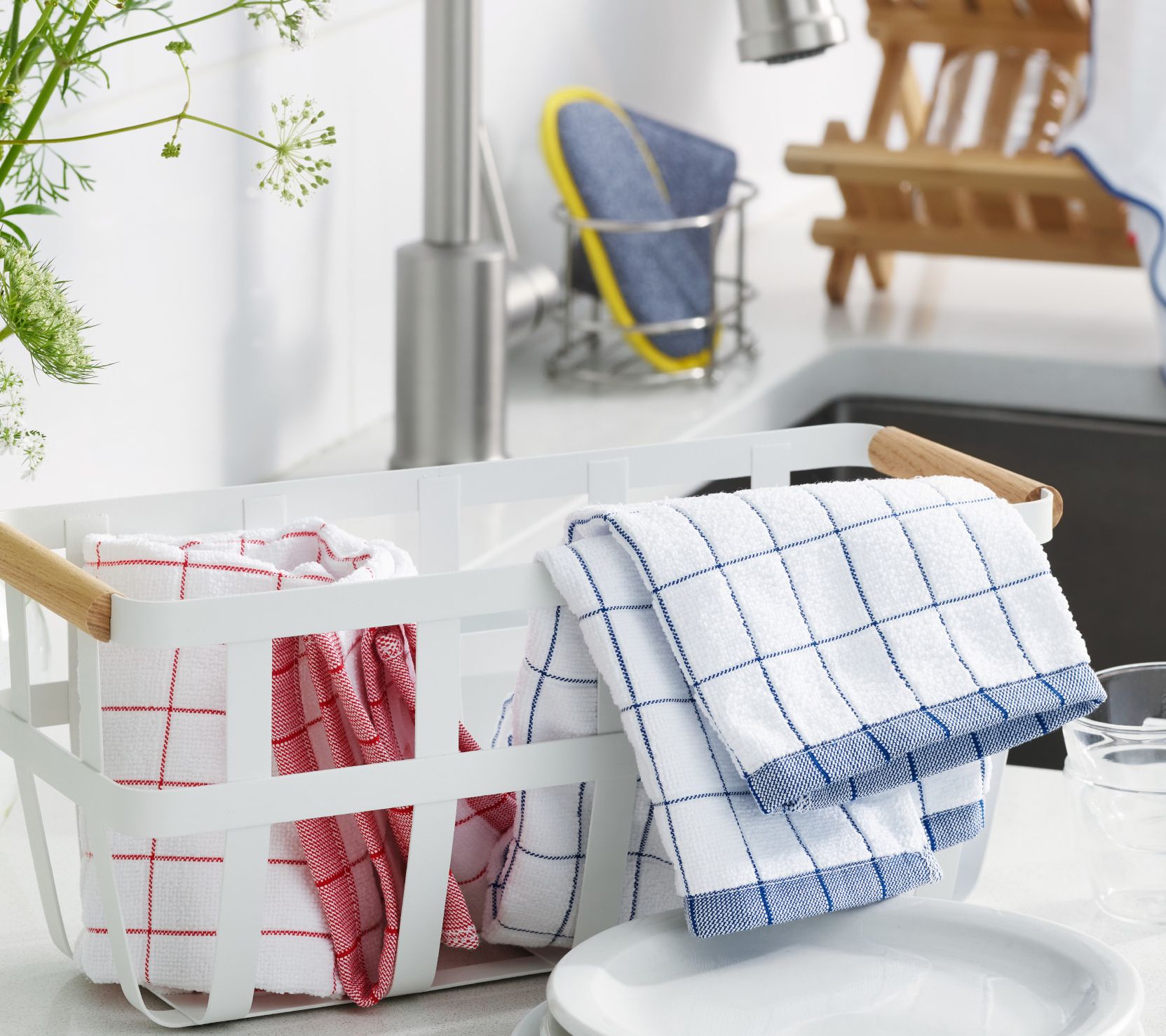 ECloth Classic Check Dish Towels 4 Pack