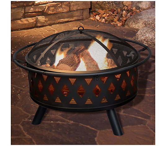 Nature Spring 32" Fire Pit- Steel Patio Ring