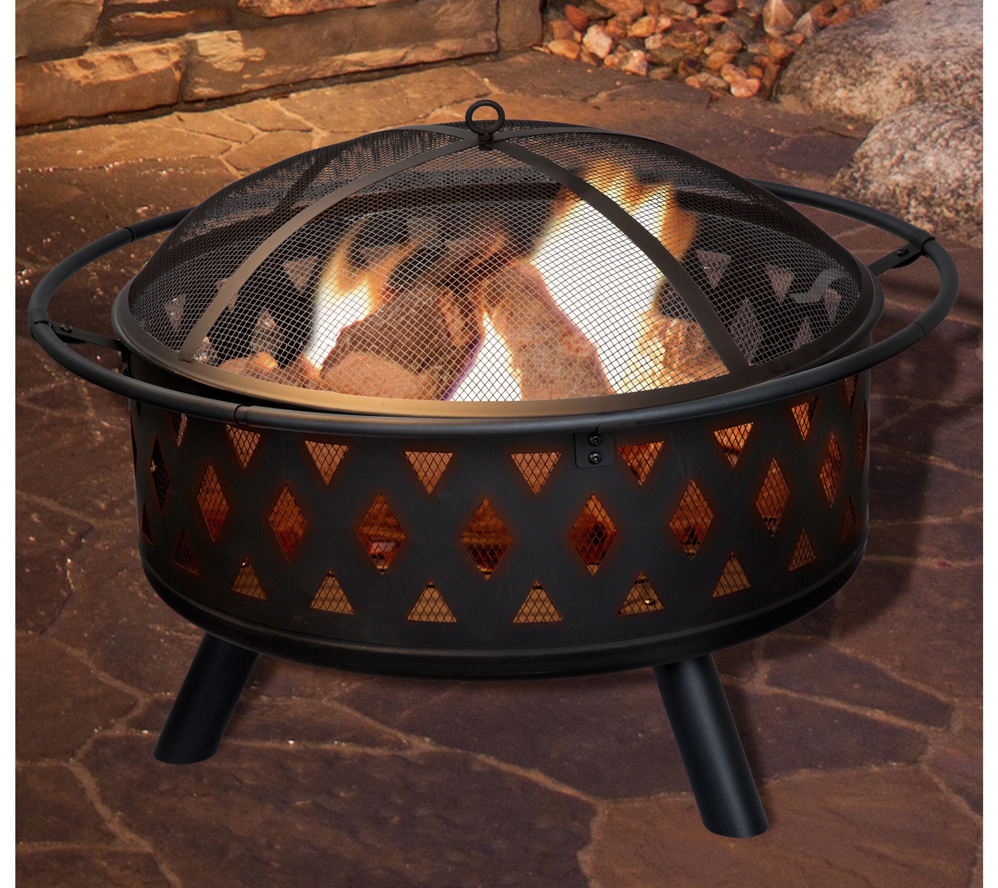 Nature Spring 32" Fire Pit- Steel Patio Ring