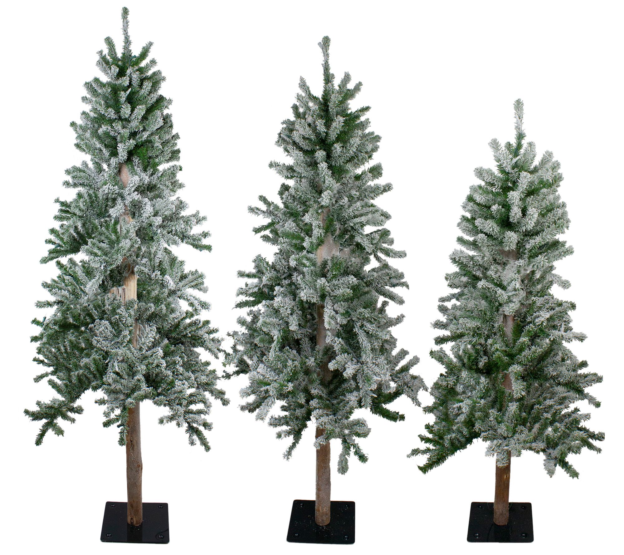 Northlight S/3 Slim Flocked Alpine Artificial C hristmas Trees
