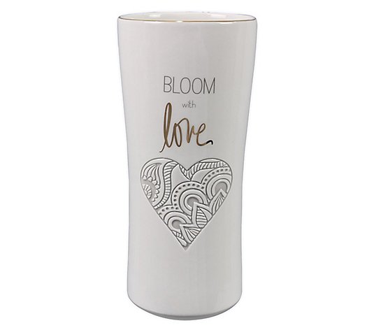 Young's Ceramic "Bloom with Love" Flower Vase