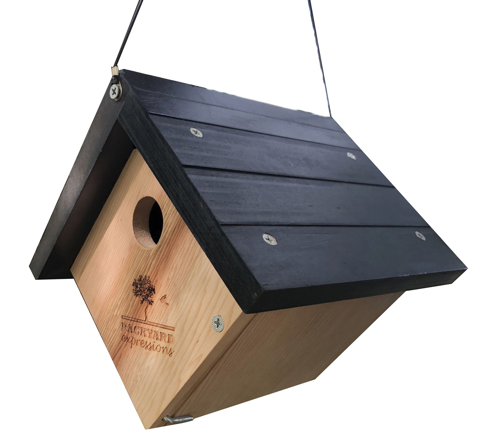 Backyard Expressions Cedar Wood Triangle Birdhouse