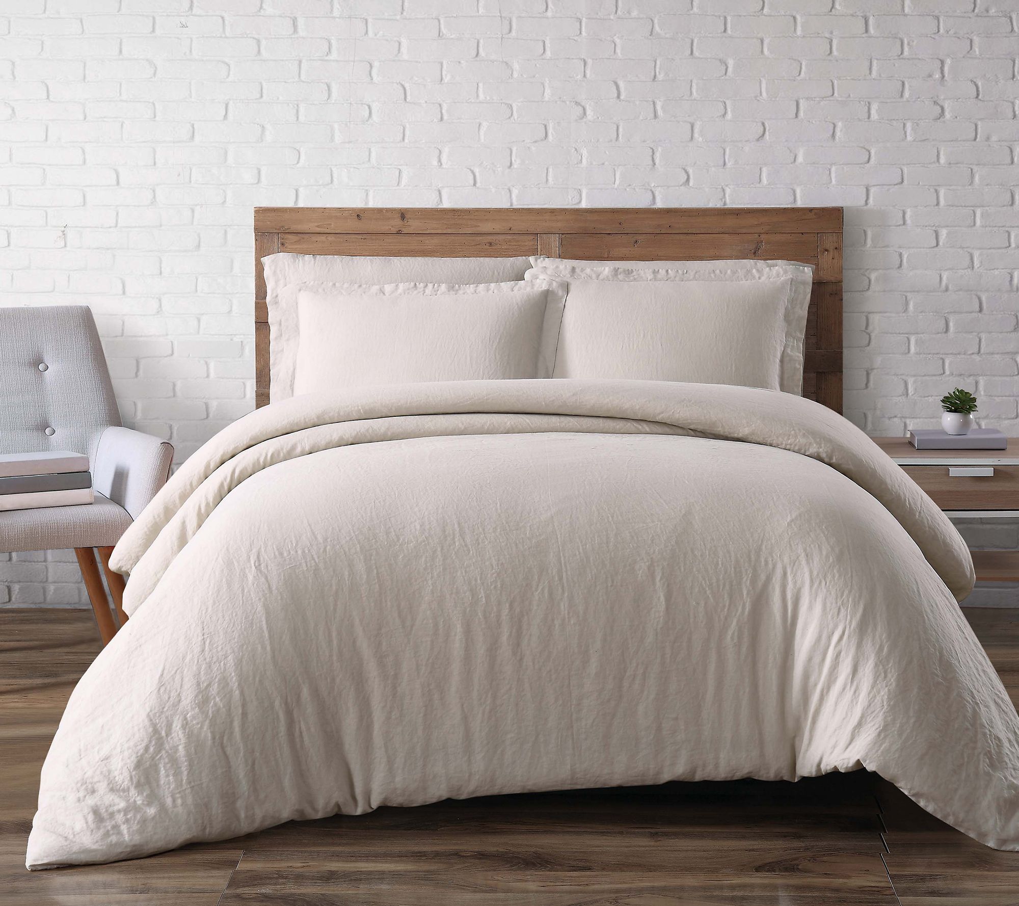 Brooklyn Loom Flax Linen King Duvet Set