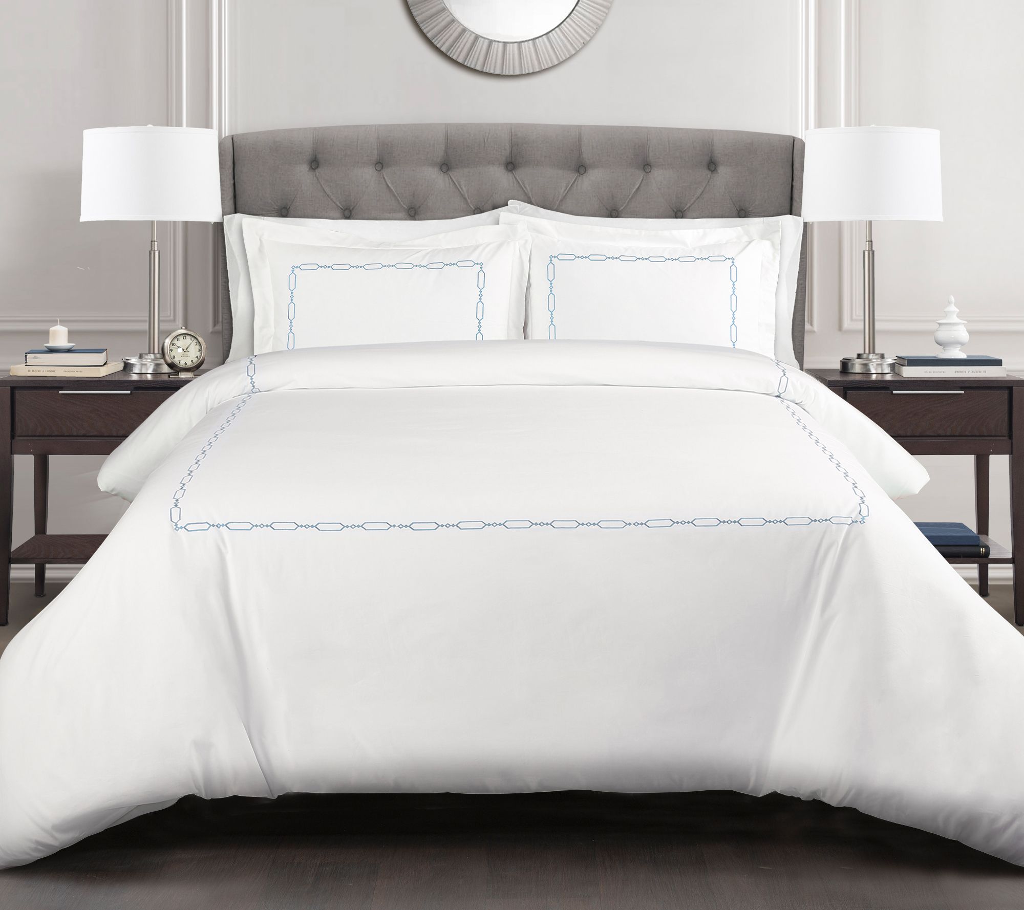 Hotel Geo 3 Piece King Duvet Cover By Lush Decor Page 1 Qvc Com