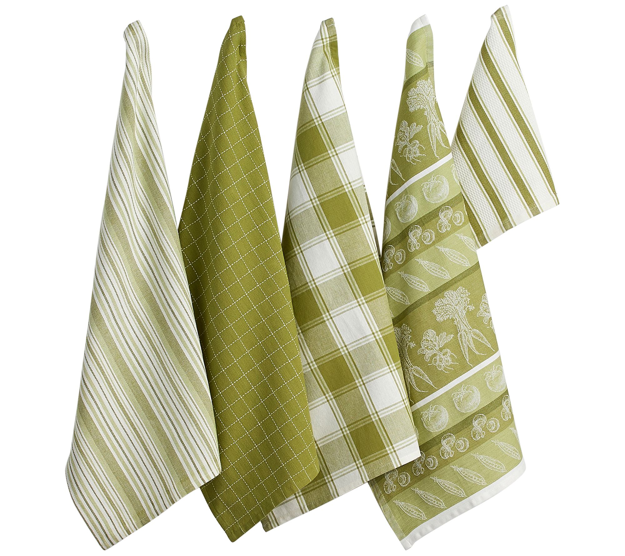 Design Imports 5-Piece Kitchen Towel & Dishcloth Set