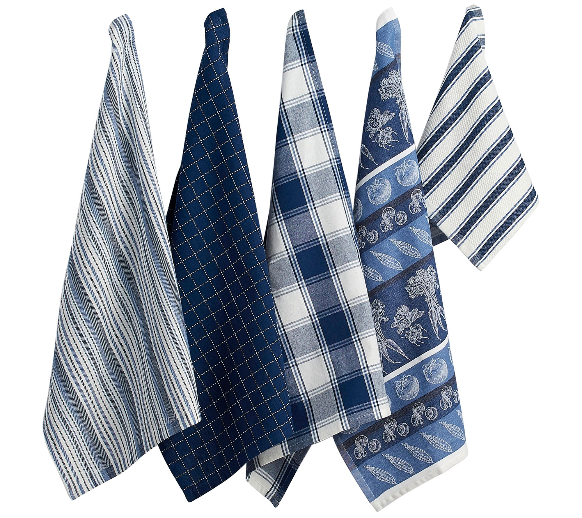 Design Imports 5-Piece Kitchen Towel & Dishcloth Set