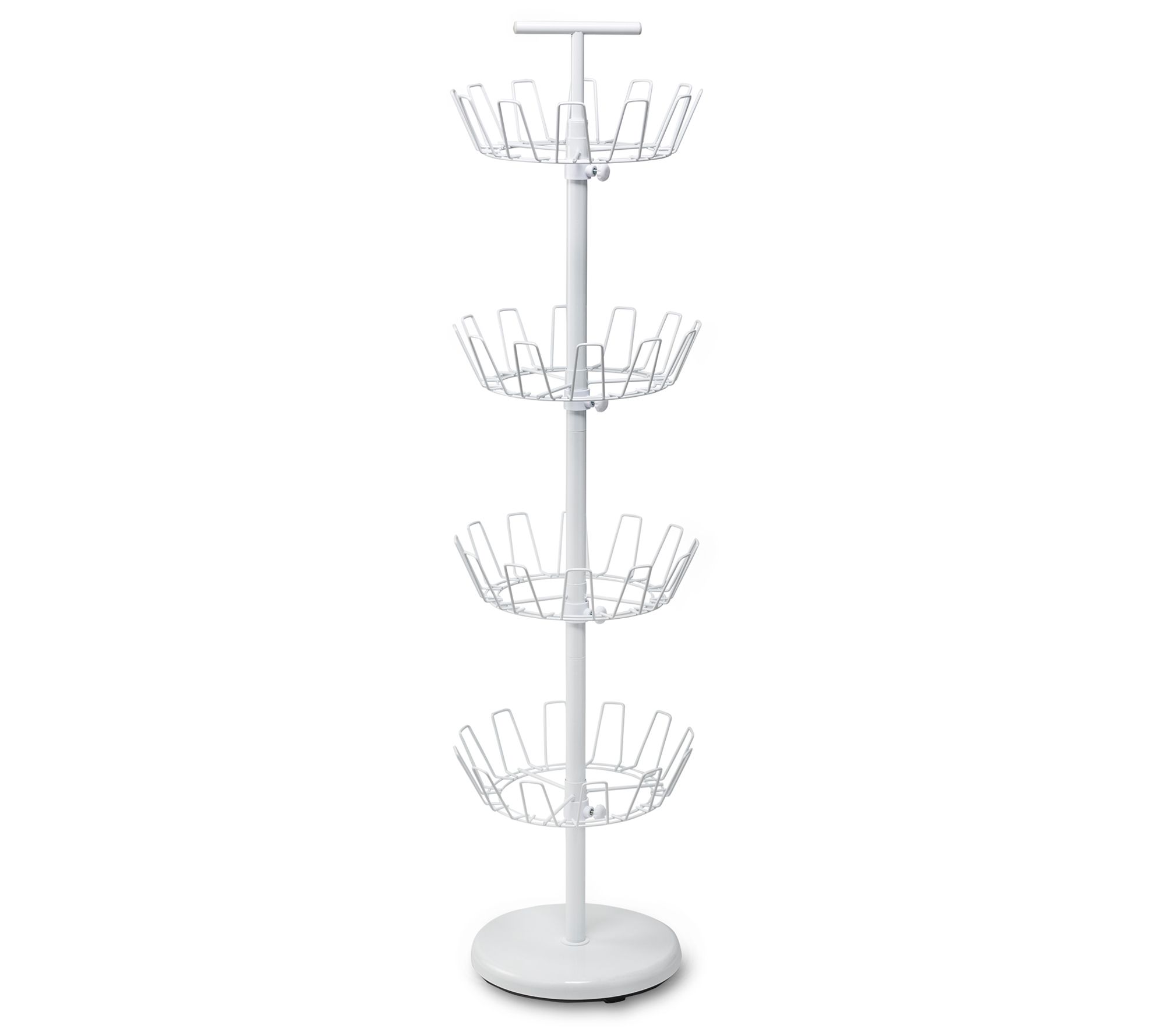 HoneyCanDo 4Tier White Shoe Tree
