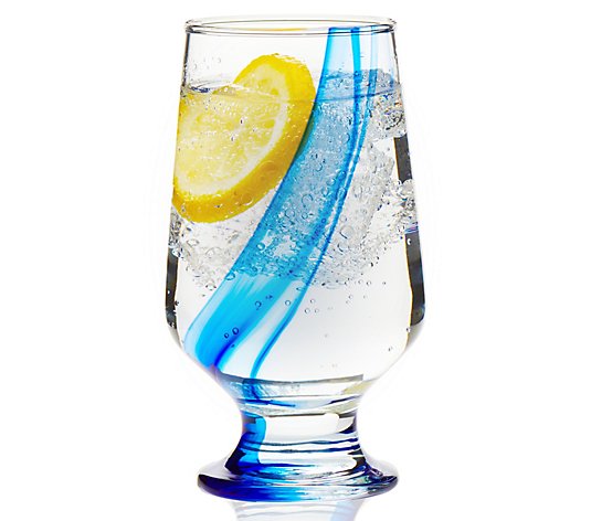 Libbey Blue Ribbon Impressions 8-Piece Goblet Beverage Glasses