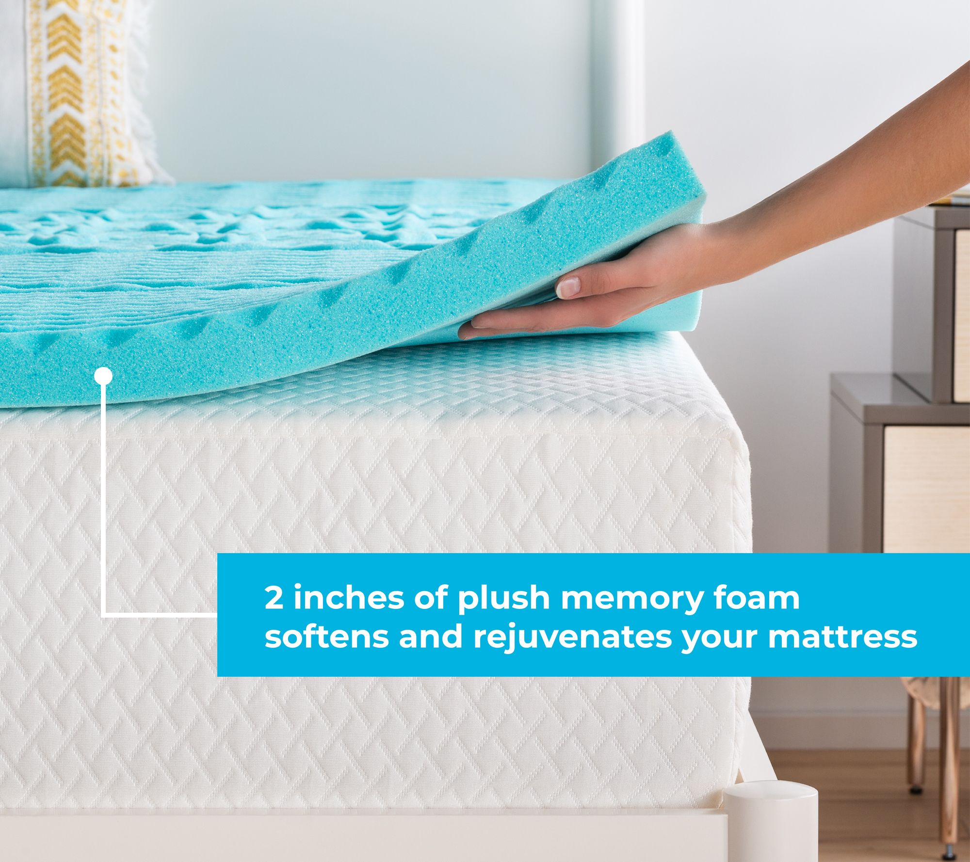 Linenspa Essentials 2" 5Zone Gel Mattress Topper, King