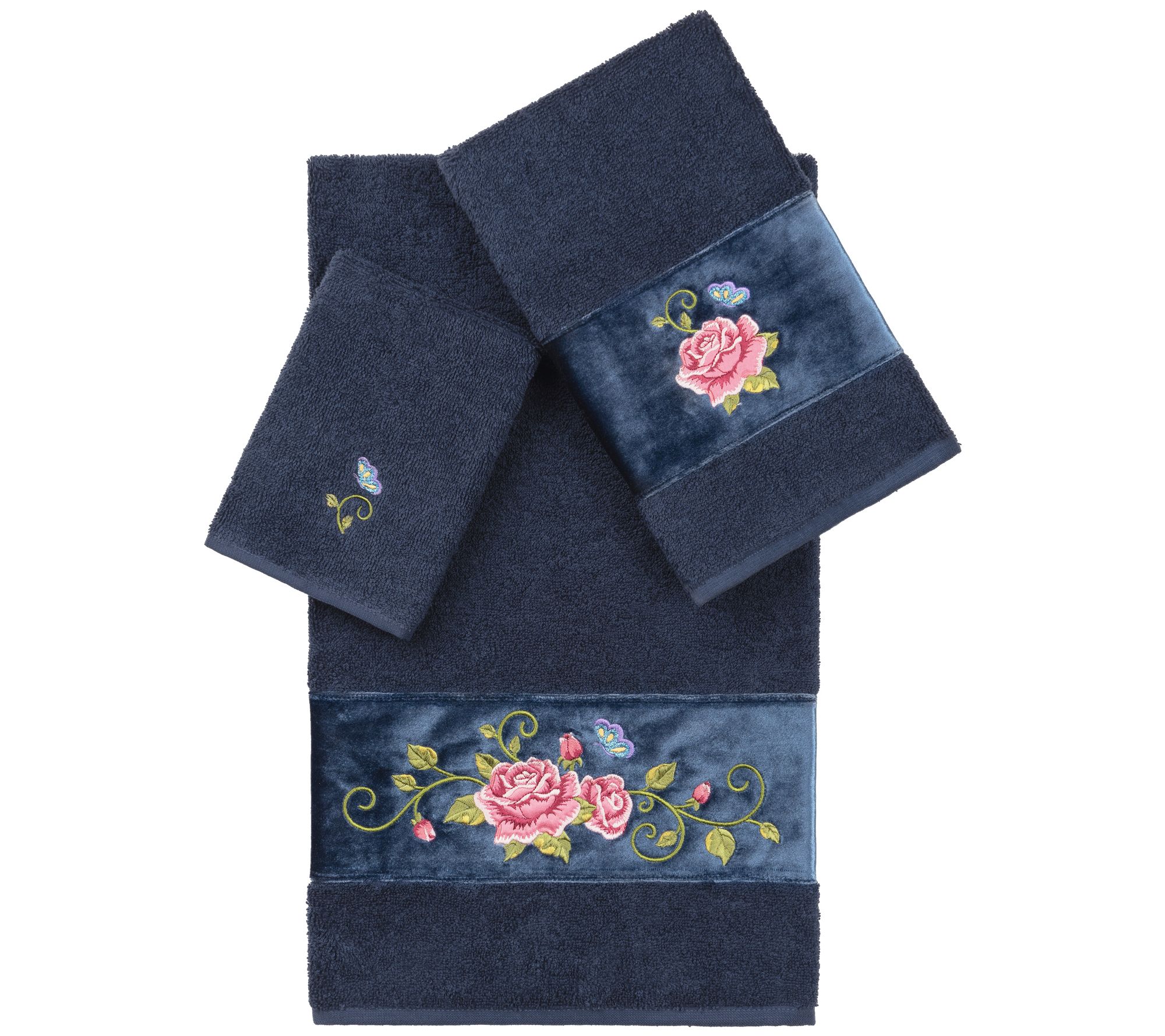 Linum Home Textiles Rebecca 3PC Embellished Towel Set