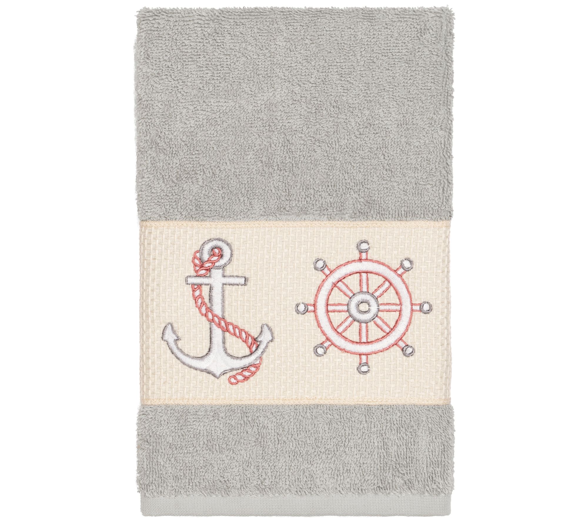 Linum Home Textiles Easton Embellished Hand Towel