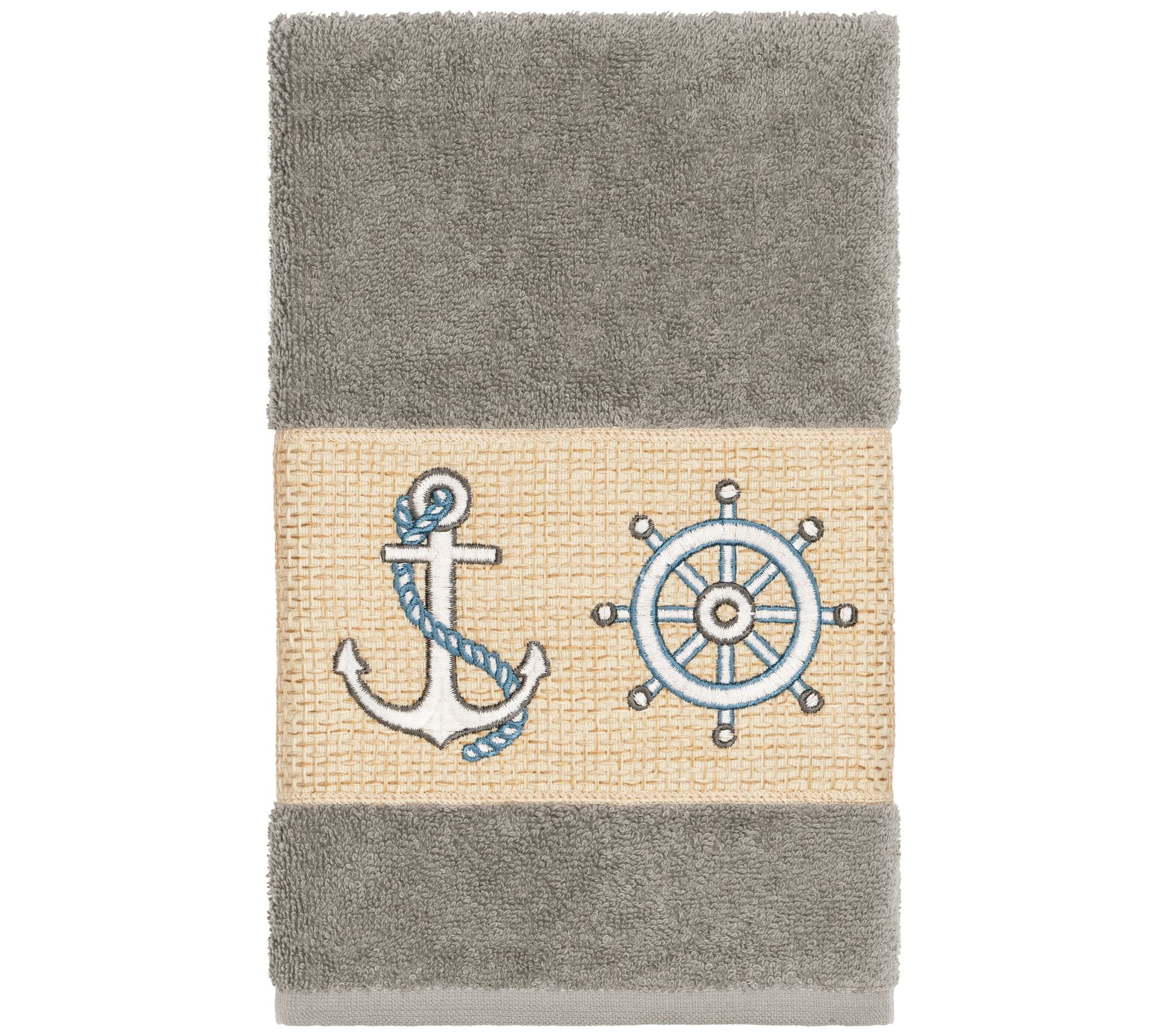 Linum Home Textiles Easton Embellished Hand Towel