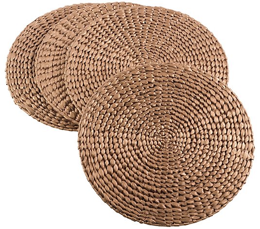 Handwoven Water Hyacinth Placemats by Valerie Set of 4
