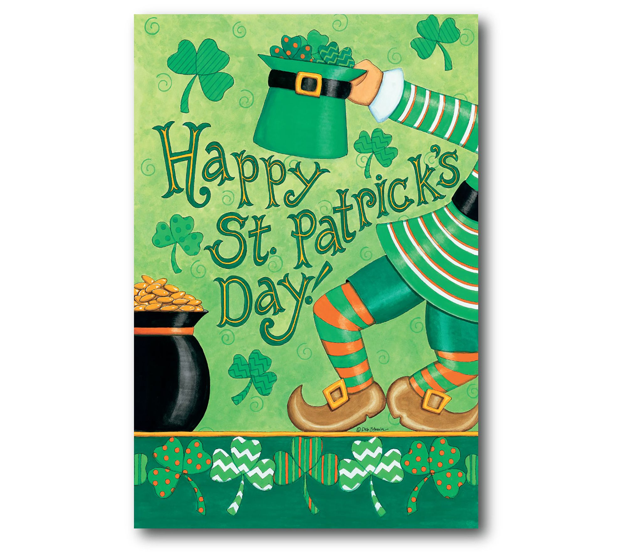 Courtside Market Happy St. Patrick's Day 12x18Canvas Wall Art