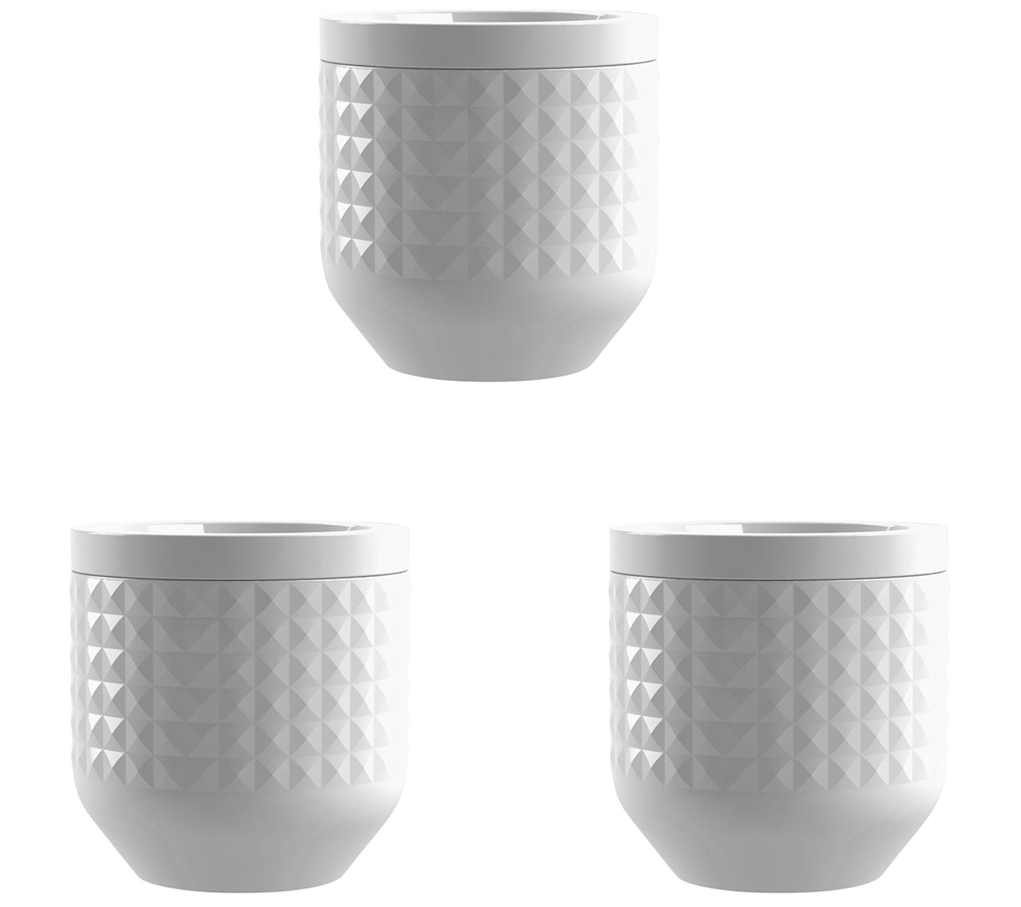 TarHong Diamond Medium Stoneware Canister Set/3