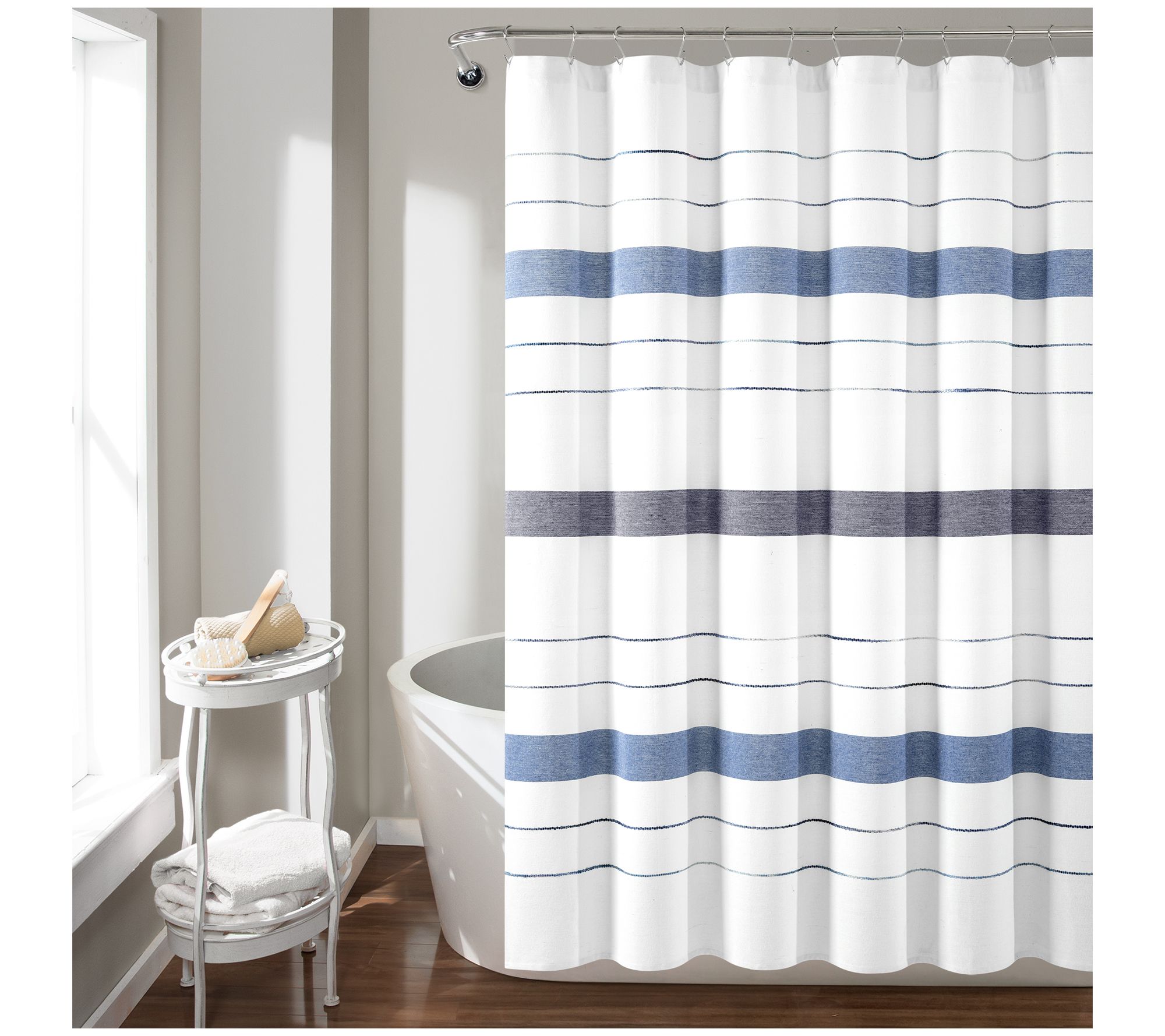 Chic Stripe Single Shower Curtain  72X72 by Lush Decor
