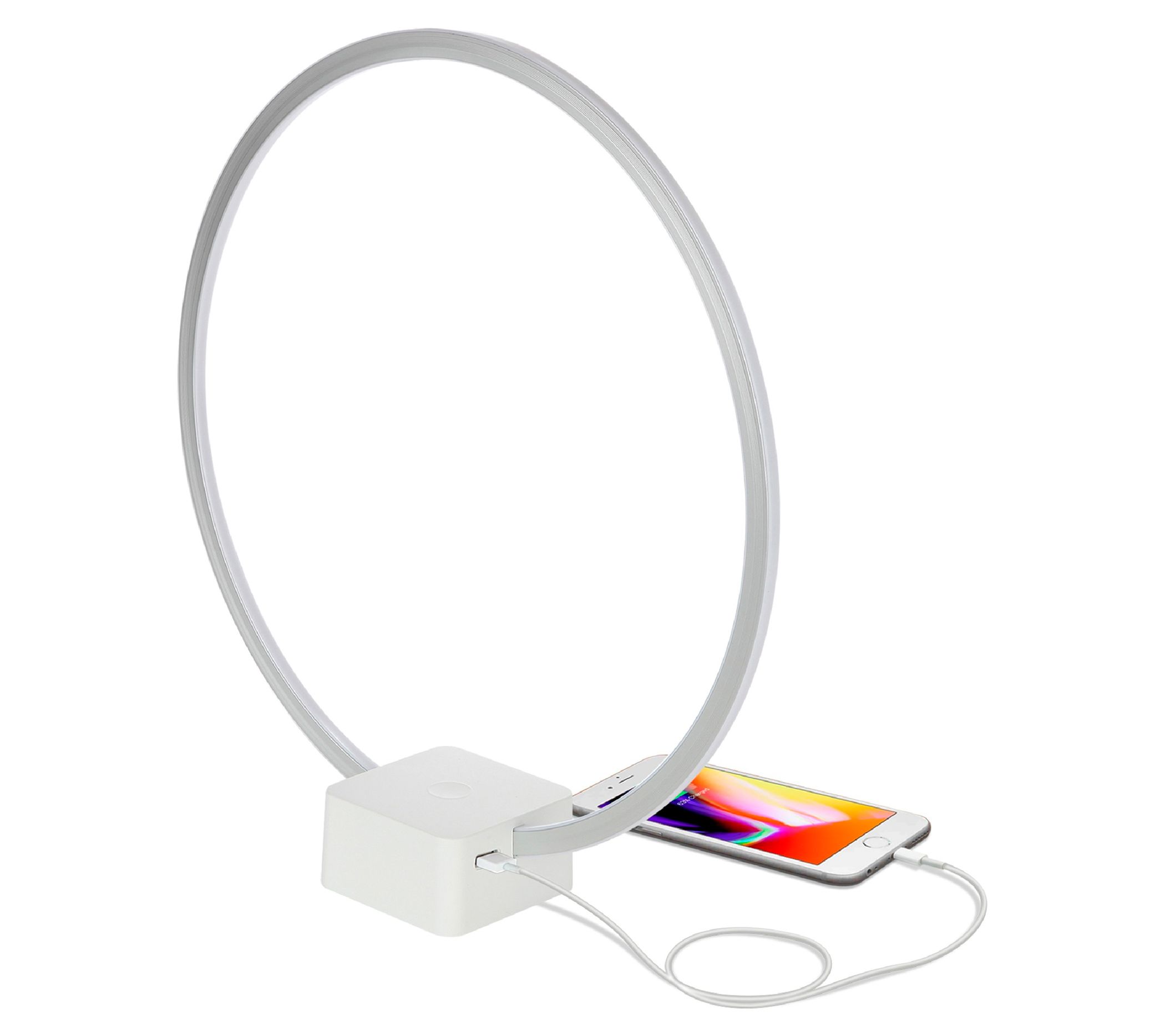 Brightech Circle USB Charging 15 in. LED Table Lamp