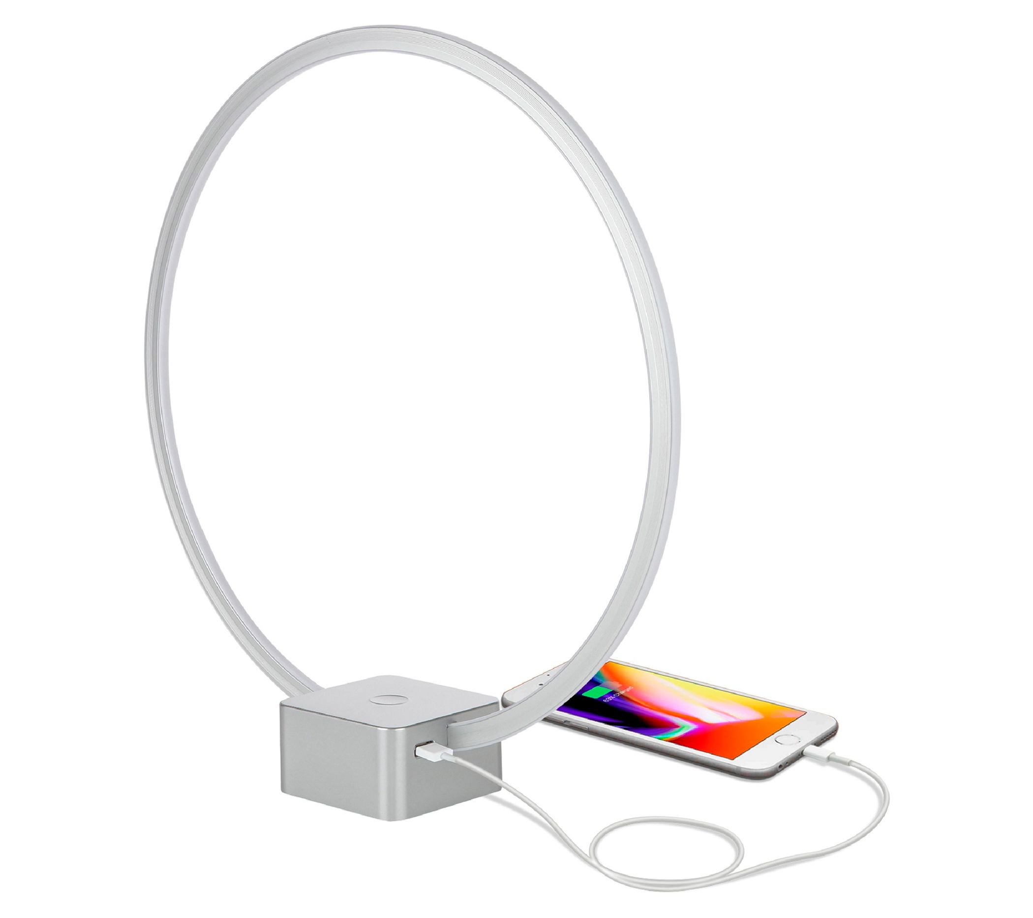 Brightech Circle USB Charging 15 in. LED TableLamp