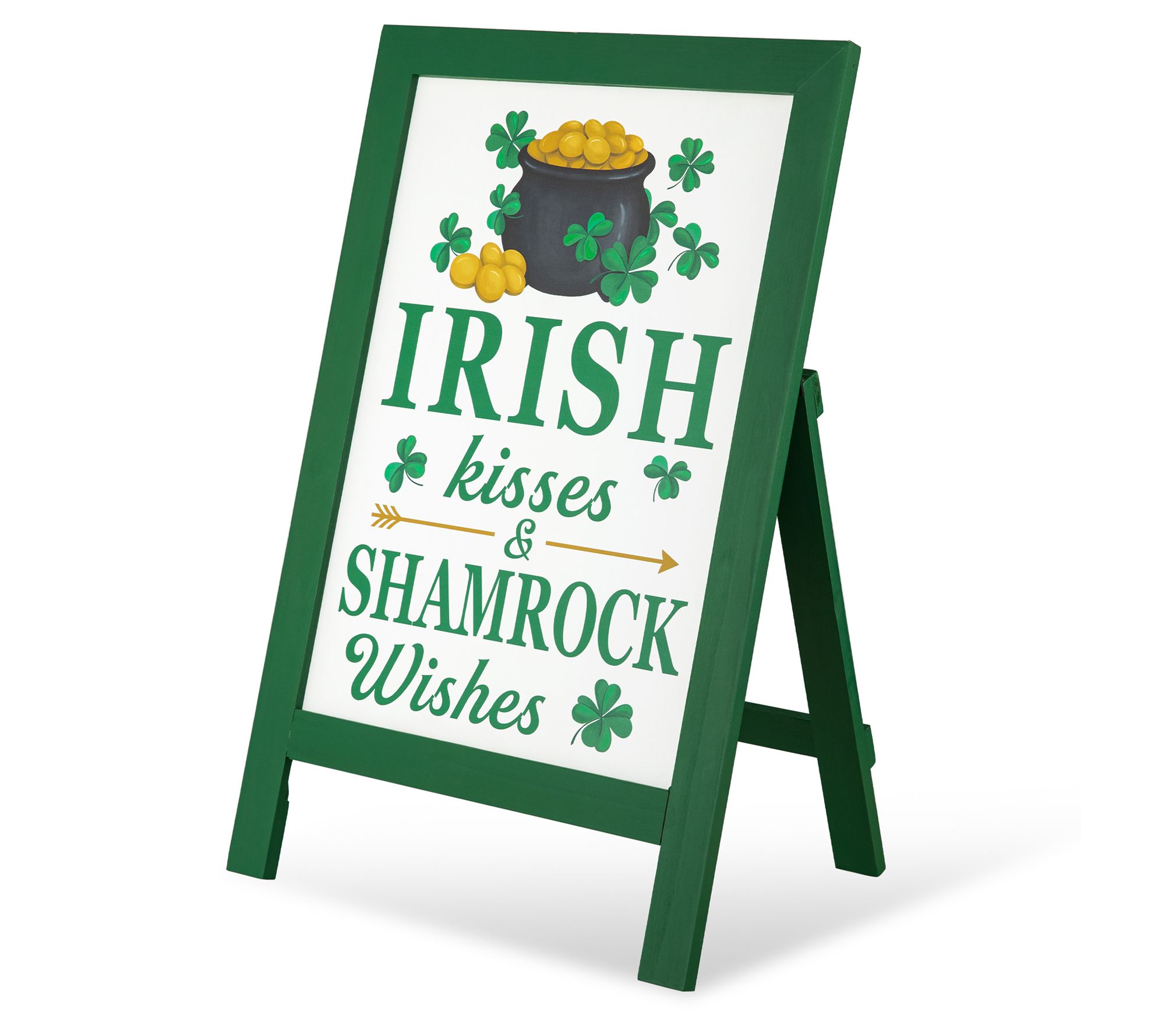 Glitzhome 24" St Patricks IRISH Hanging or Standing Porch Sign