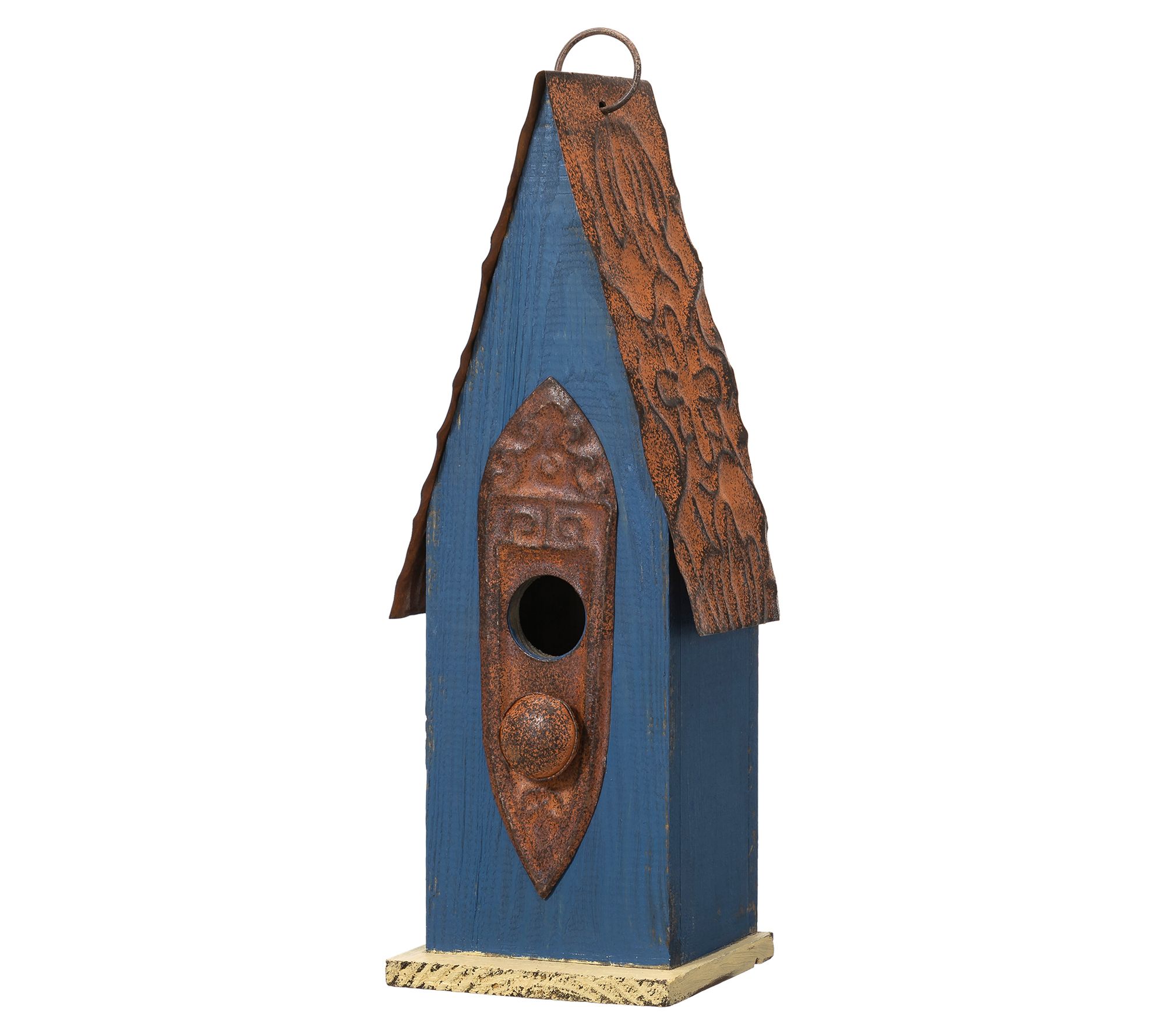 Glitzhome Nordic Chalet Distressed Finish Wood Birdhouse