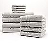 Home Reflections 100% Cotton Solid & Texture 12-pc Towel set