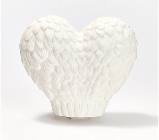 Porcelain Angel Wings Night Light with Gift Box by Valerie - QVC.com