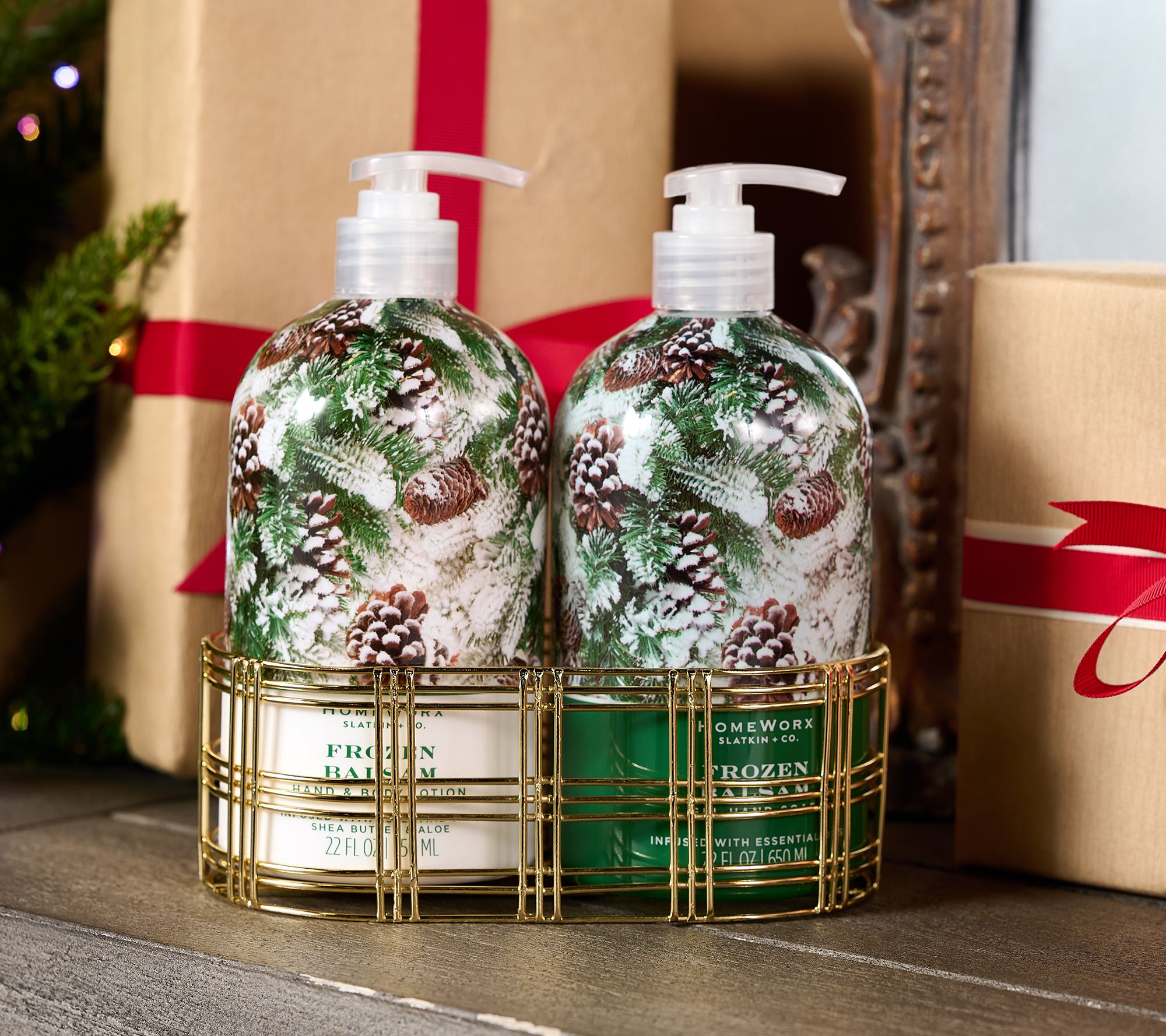 HomeWorx by Slatkin + Co. Frozen Balsam Hand Soap and Lotion Caddy ...