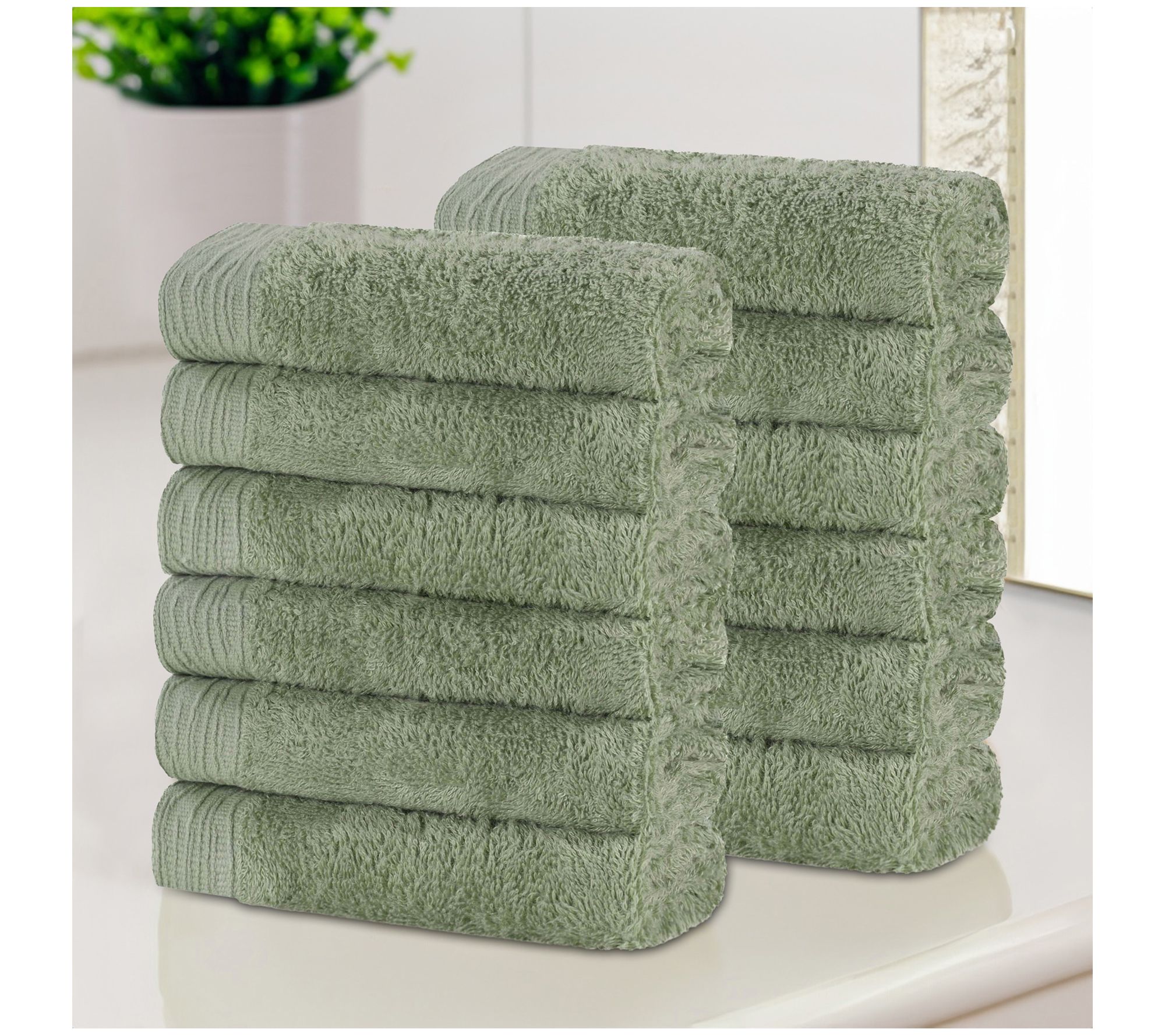 Superior Rayon made from Bamboo Face Towel Se t of 12