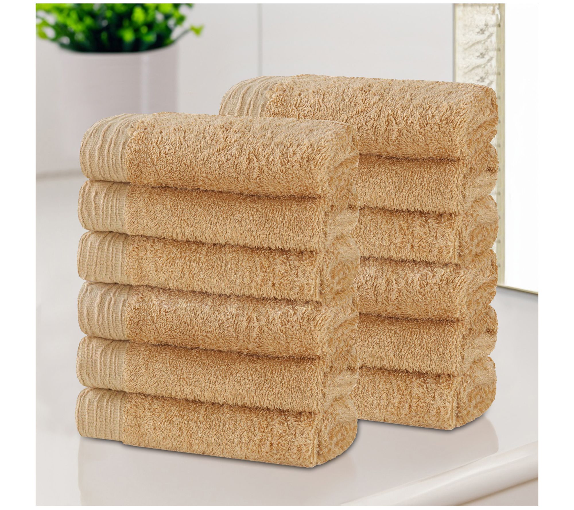 Superior Rayon made from Bamboo Face Towel Set of 12