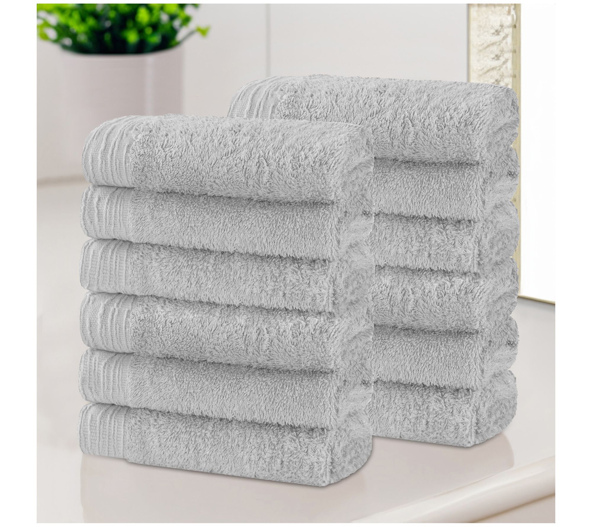 Superior Rayon made from Bamboo Face Towel Set of 12