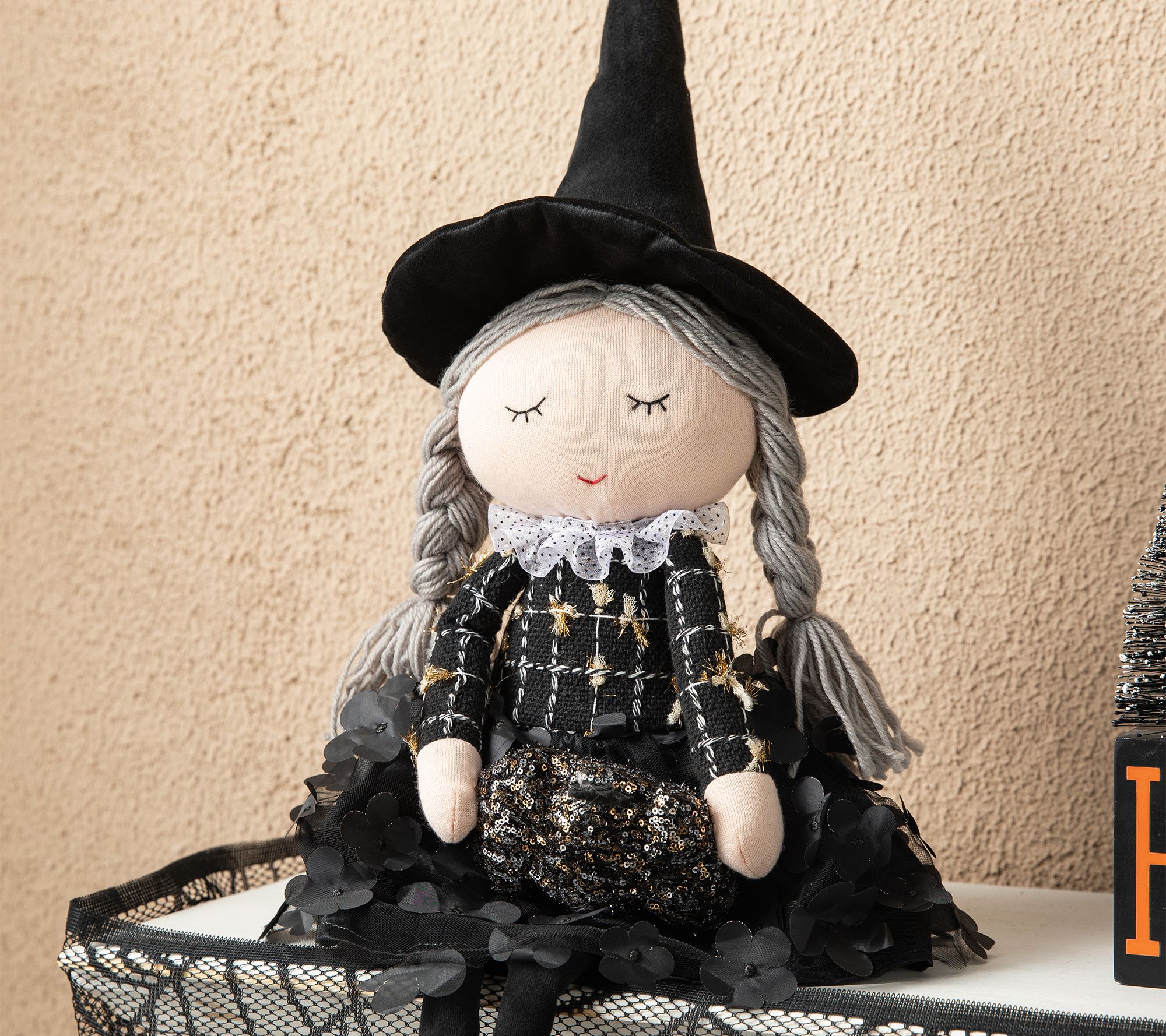 Glitzhome 29"H Halloween Fabric Sitter Decor