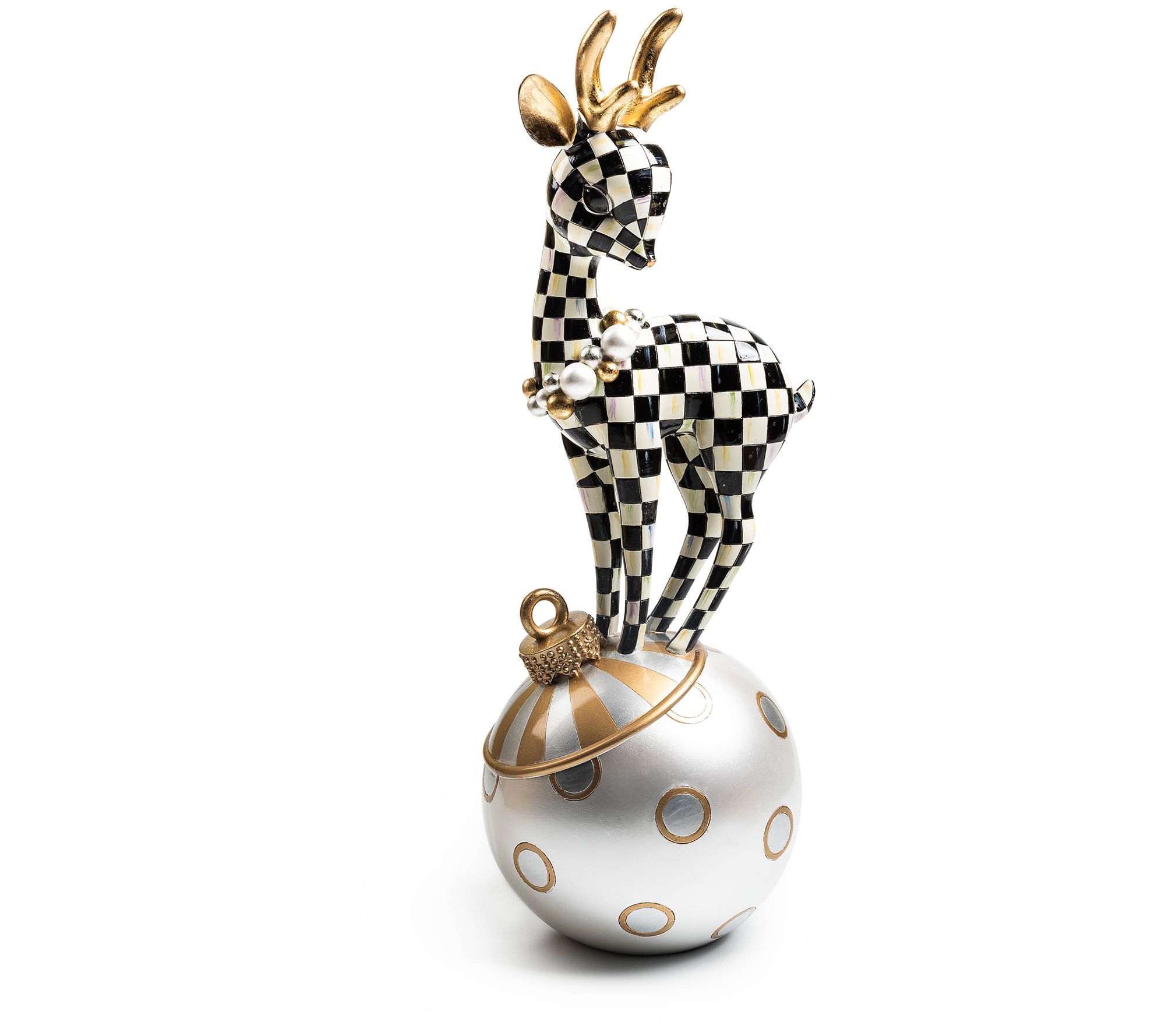 "As Is" Mackenzie- Childs 16.5" Deary Deer on Ornament