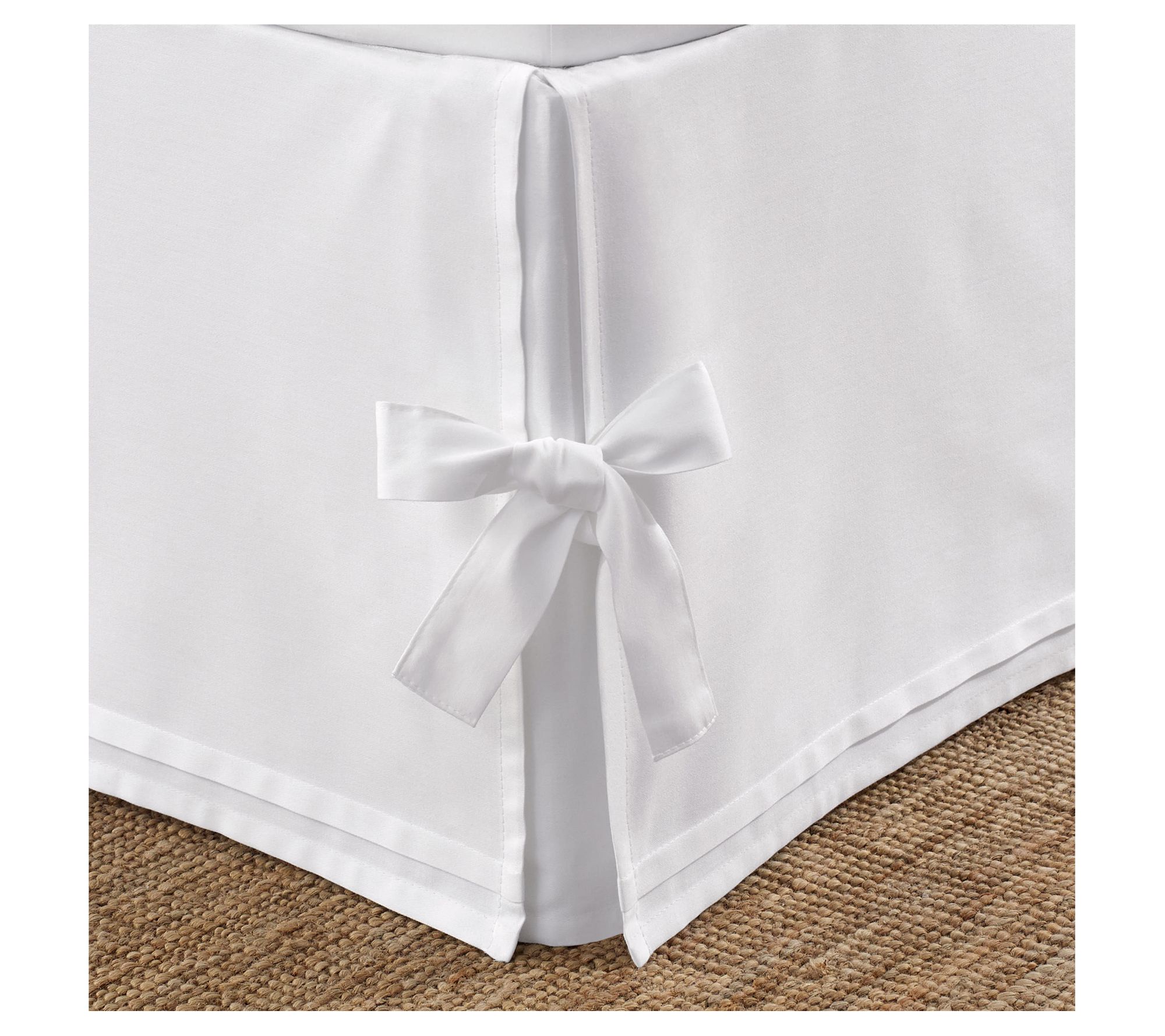 Laura Ashley Solid White King Tailored Bedskirt