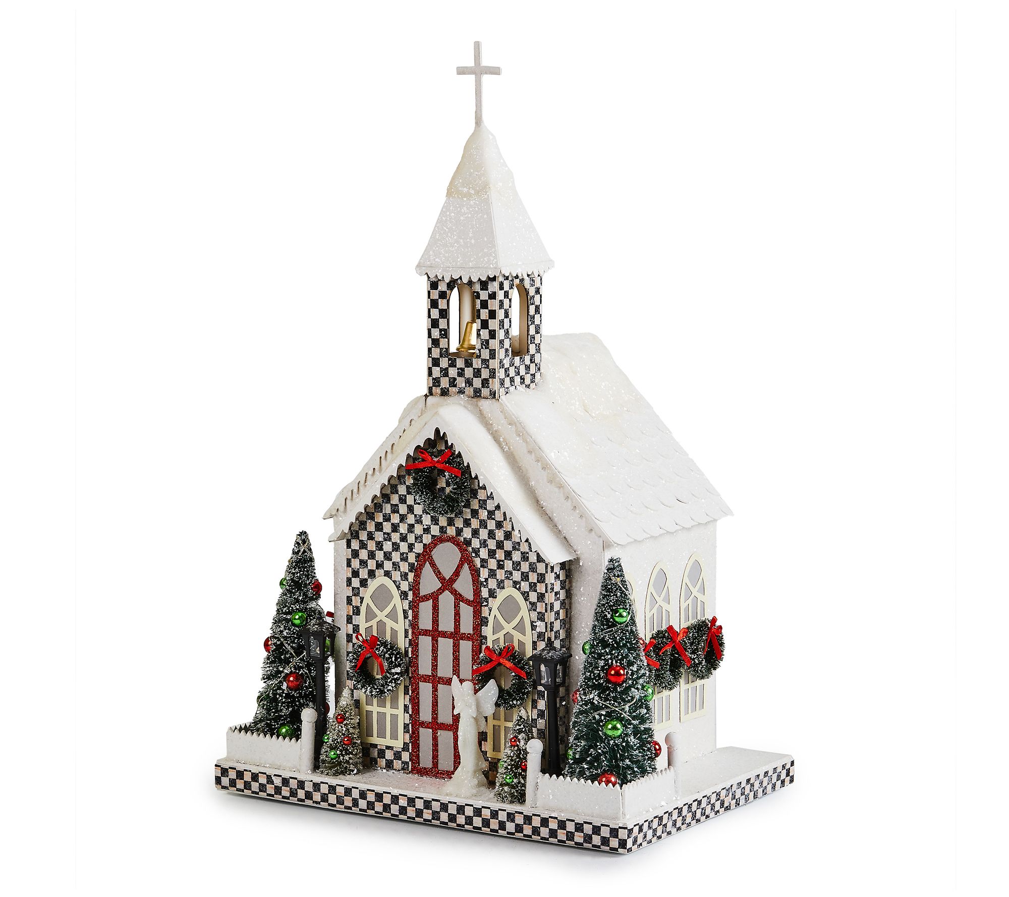 MacKenzie-Childs Cozy Christmas Illuminated Paper Church