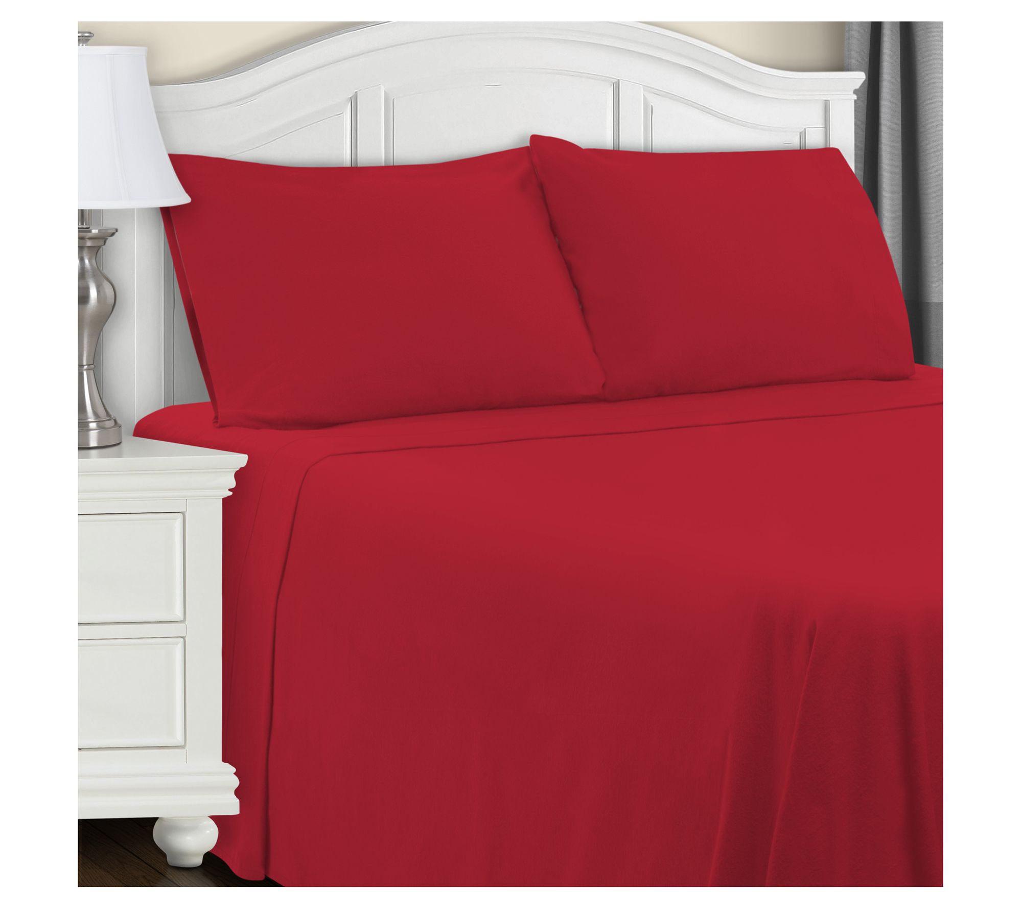 Superior Solid Flannel Cotton Deep Pocket SheetSet, Twin