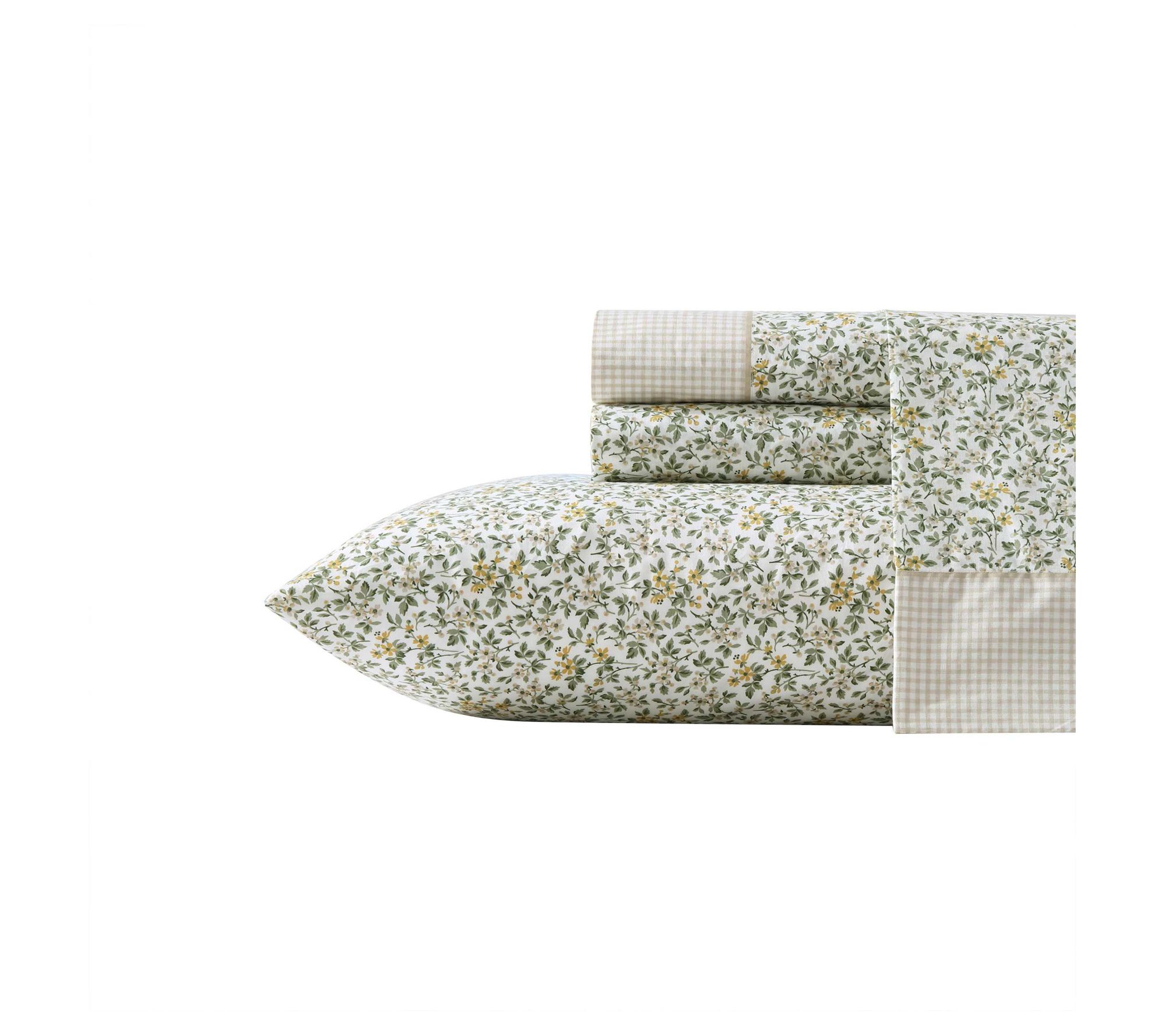 Laura Ashley Tierney Green Queen Sheet Set