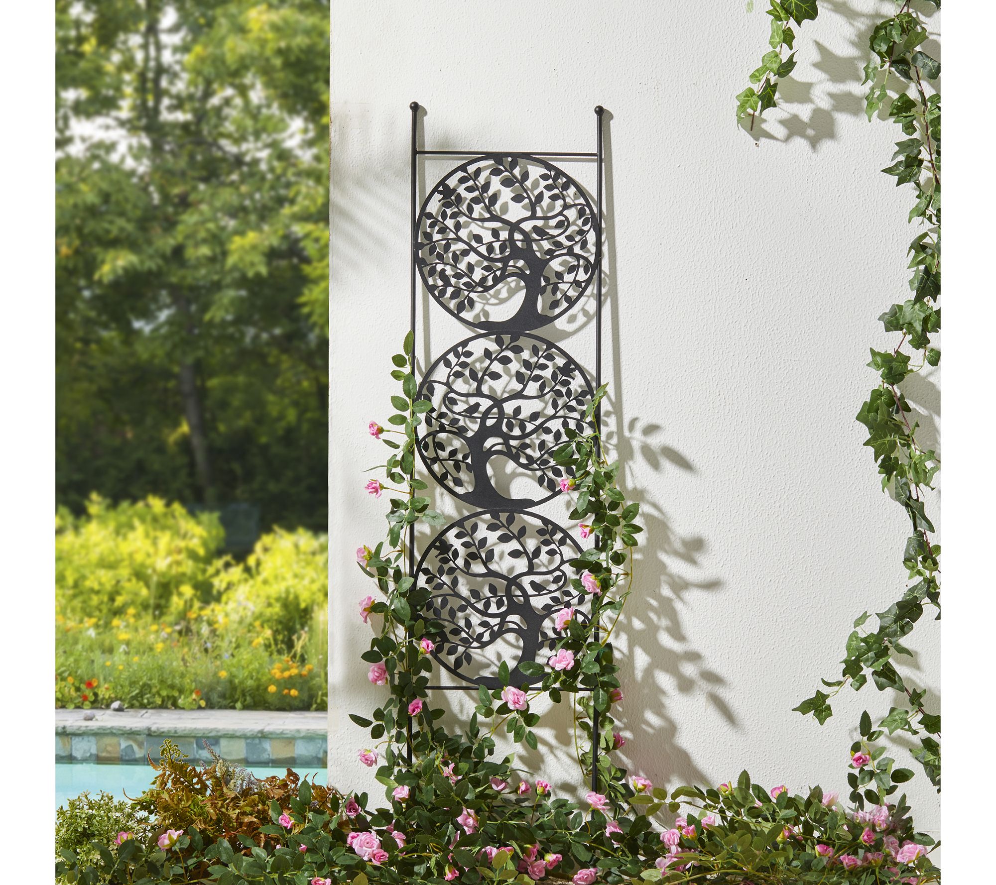 Glitzhome 48" Metal Tree of Life Garden TrellisYard Stakes