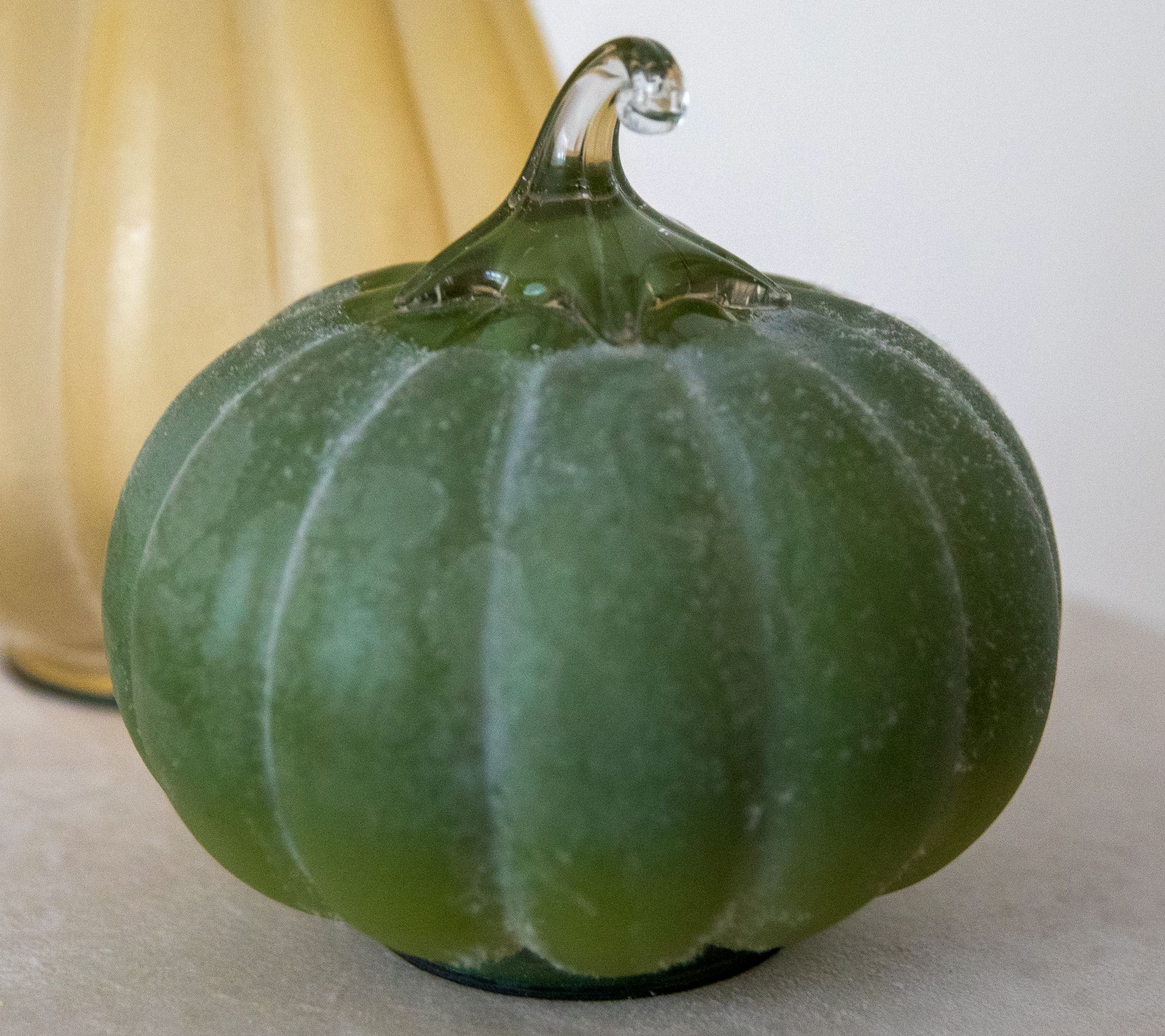 6.25" Frosted Glass Pumpkin by Lauren McBride