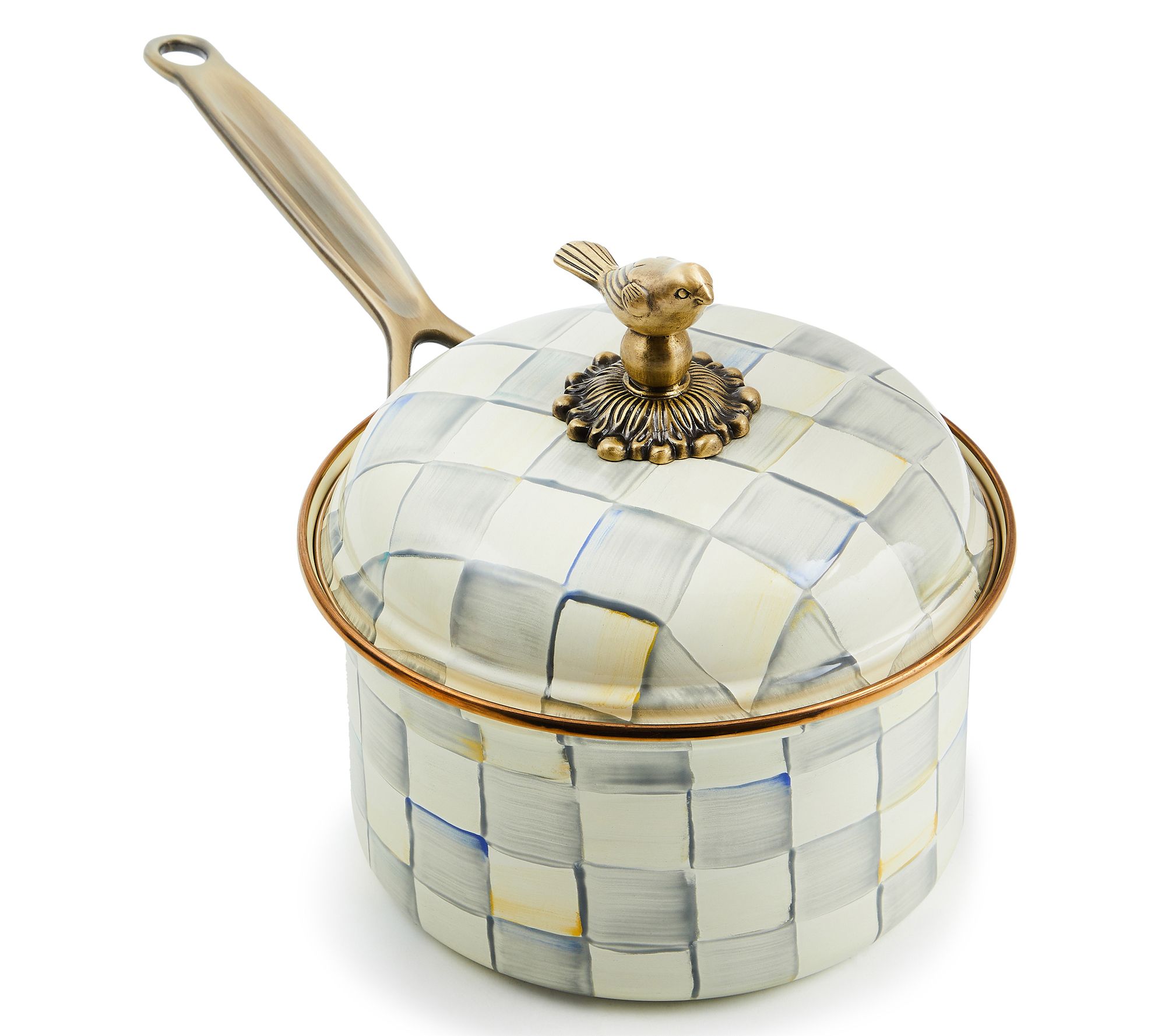 MacKenzie-Childs Sterling Check 2.5 Qt. Saucepan