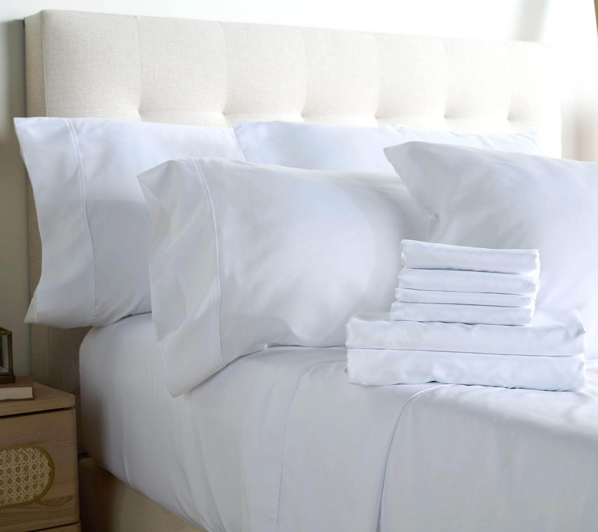 Home Reflections 2pk Double Brushed Sheet Sets with Extra Cases