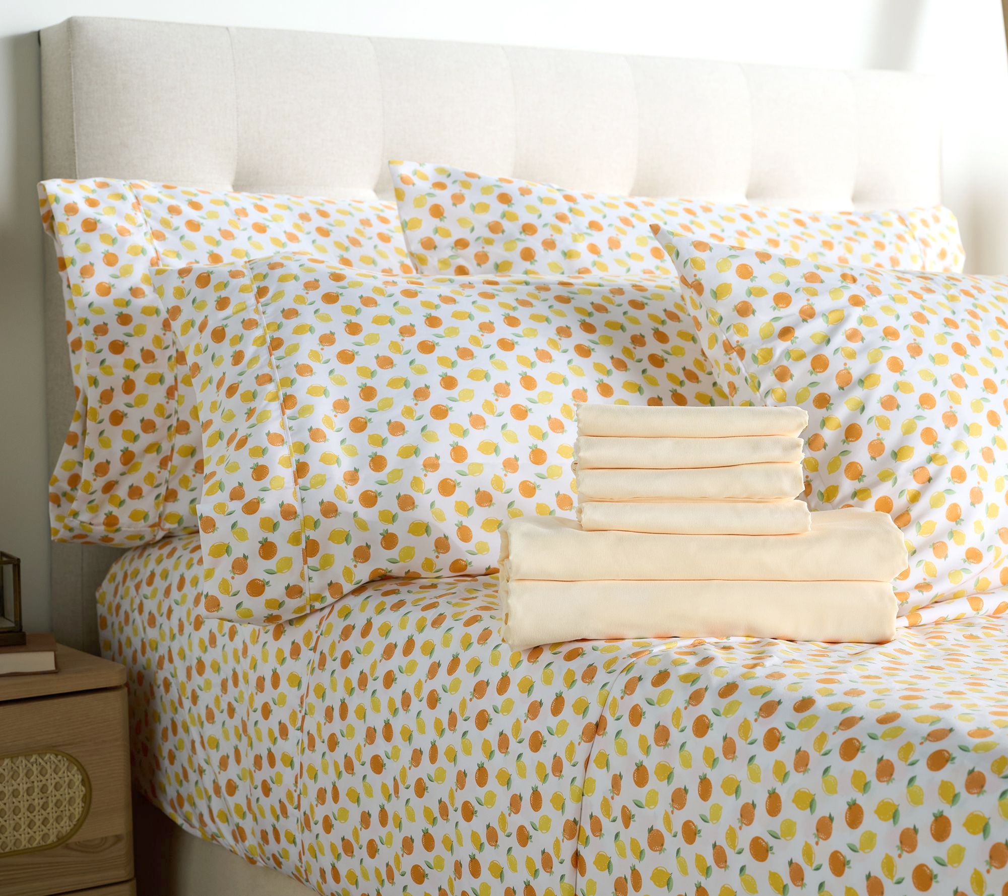 Home Reflections 2pk Double Brushed Sheet Sets with Extra Cases