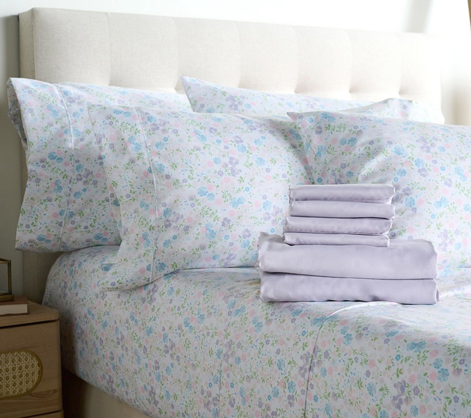 Home Reflections 2pk Double Brushed Sheet Sets with Extra Cases
