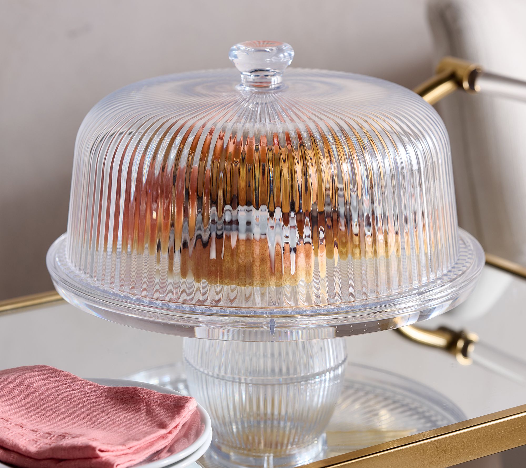 Home Reflections 3-in-1 Cake Stand, Platter, or Punch Bowl