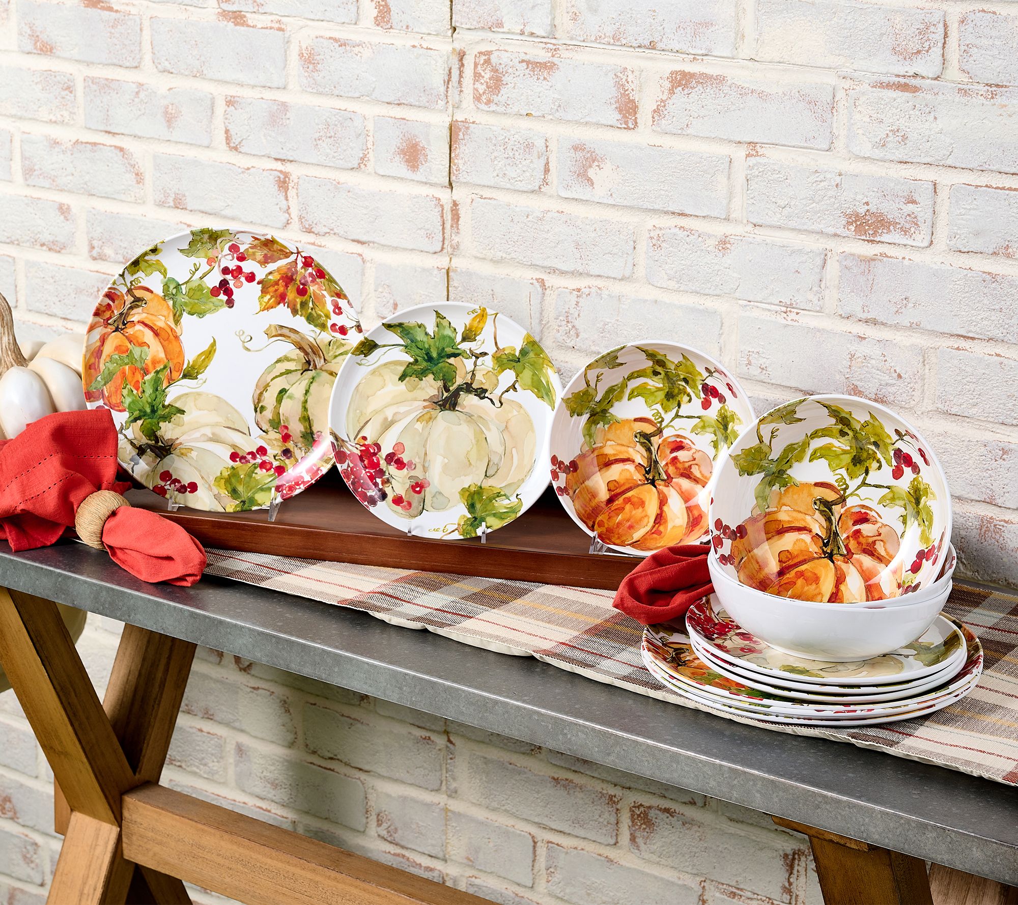 "As Is" Home Reflections 12-Pc Melamine Dinnerware Set